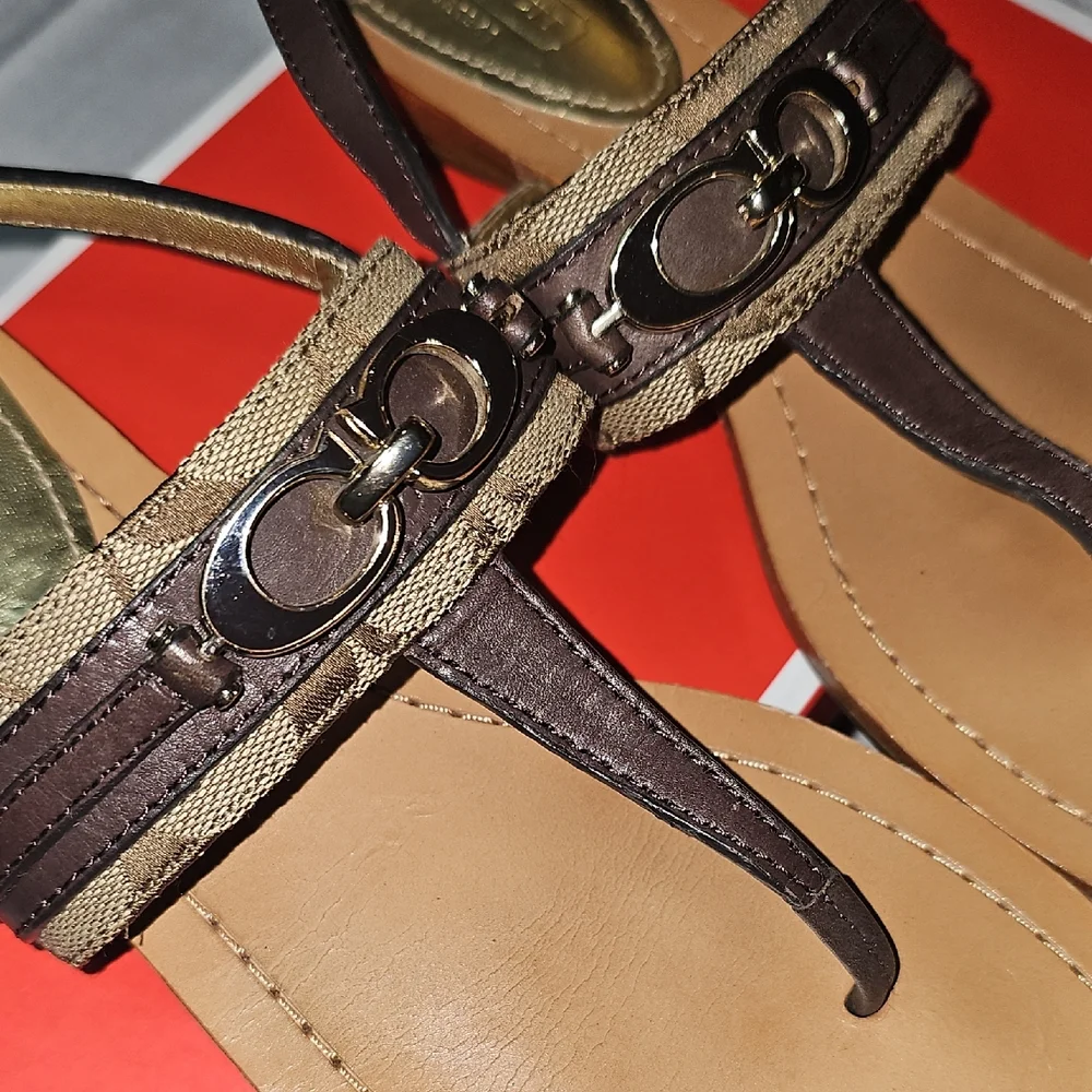 Coach Brown Sandals size 7 1/2 - Picture 3 of 5